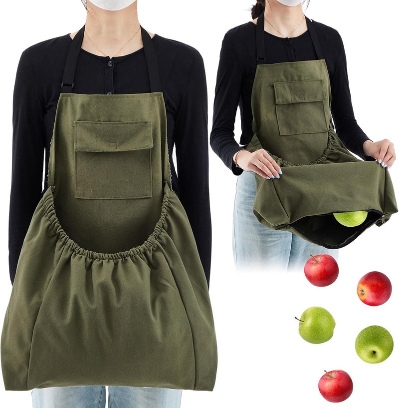 Maiteenly Gardening Apron Harvest Apron with Release Pockets, Christmas Gift for Men & Women, Gardeners, Gardening Lovers, Harvesting Weeding Laundry - Image 1